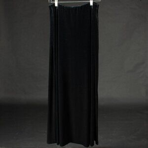 CASUAL CORNER Stretch Velvet Maxi Skirt Formal Black L